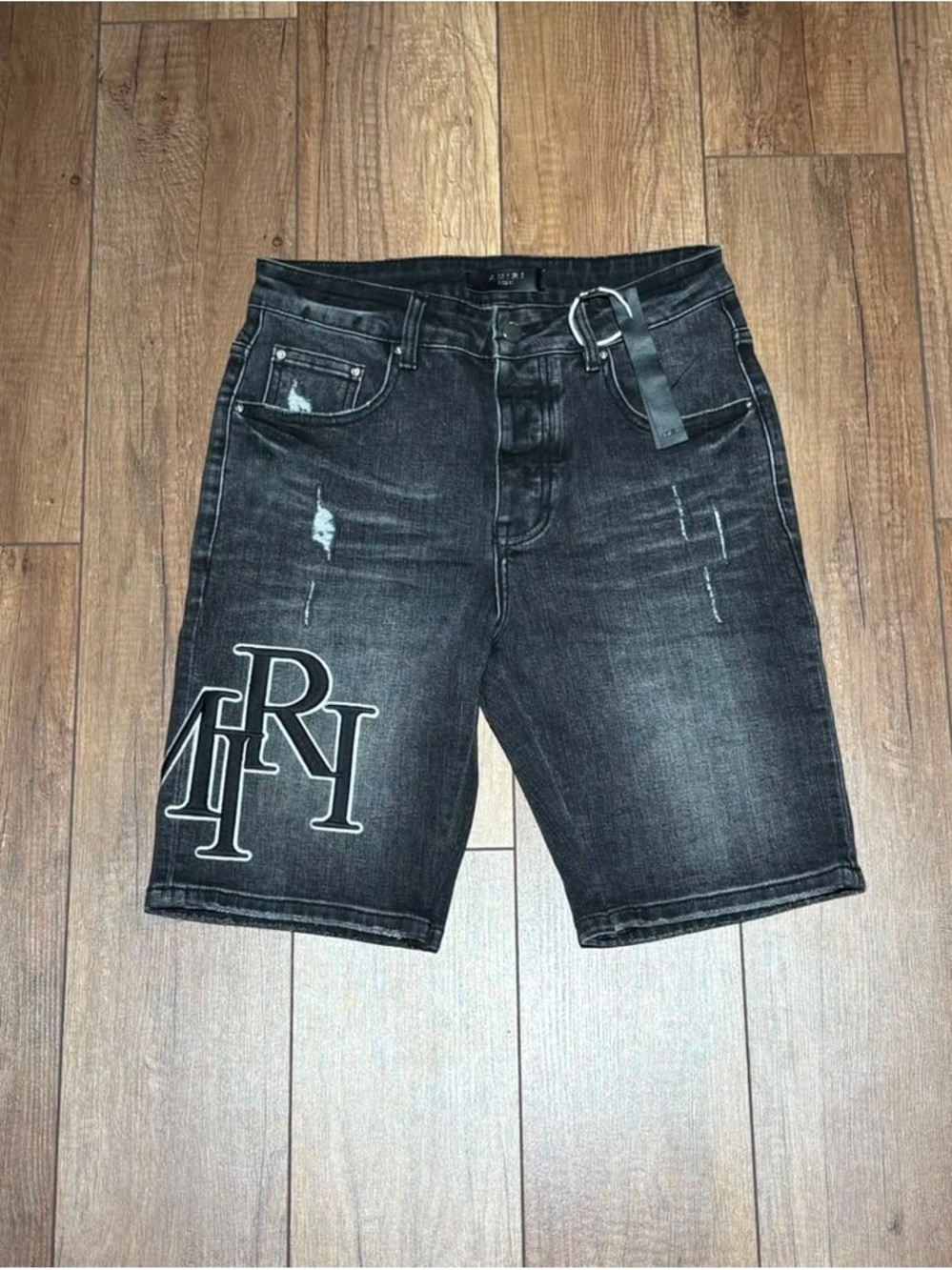 Amiri Mens Black Jean Shorts Waist Size 34 NWT